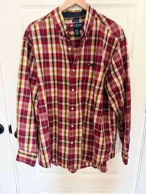 Chaps plaid button down xl